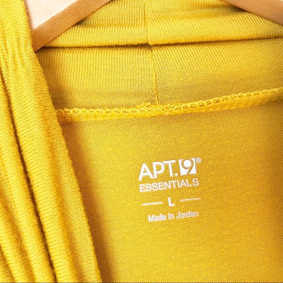 Apt 9 Mustard Yellow Mock Neck Long Sleeve Top - L - Picture 3 of 3